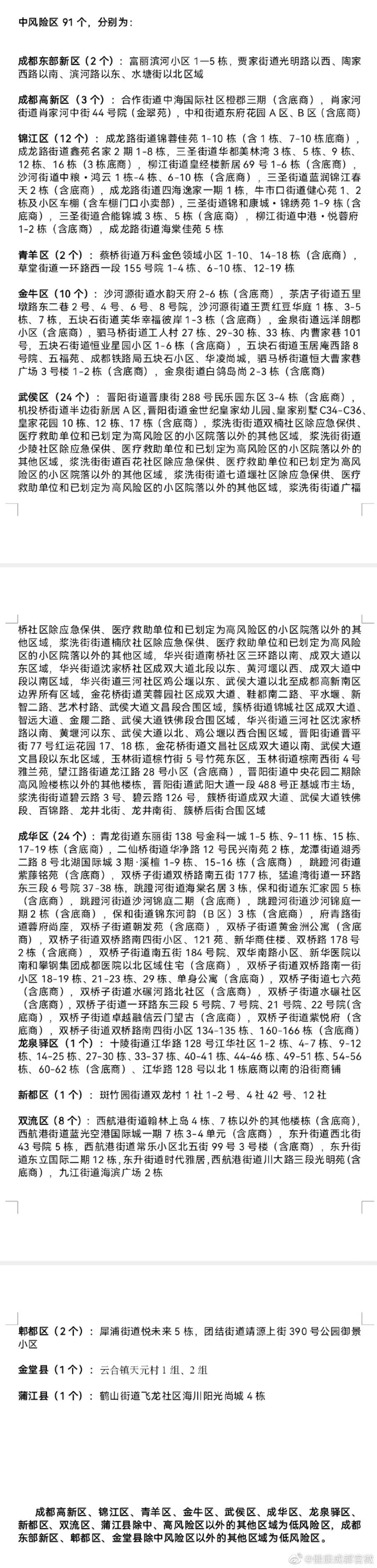 EMC易倍 EMC易倍体育成都市近期本土病例活动轨迹及风险区通告(图5)